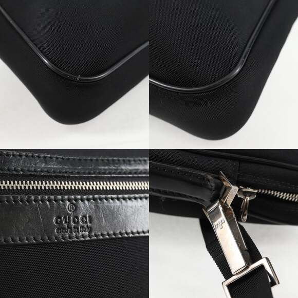 GUCCI Shoulder Bag Nylon Black Silver - Picture 11 of 13